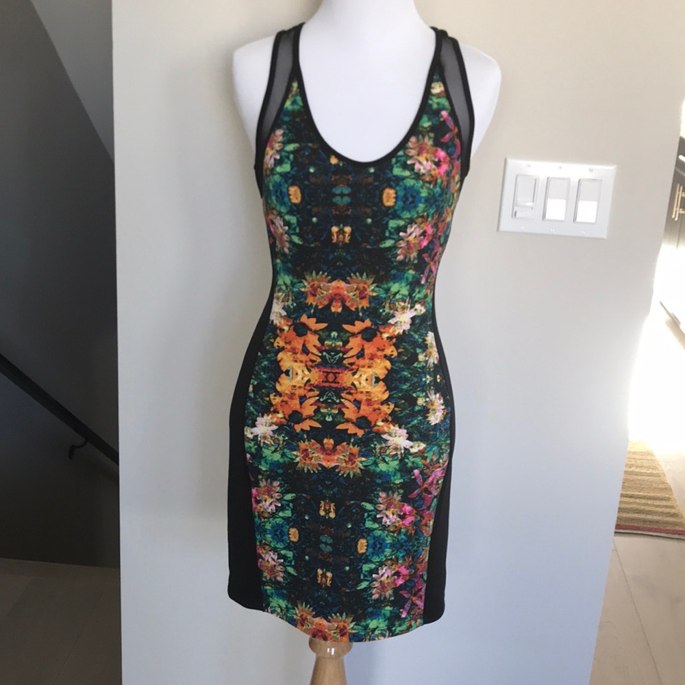 Floral print mini dress